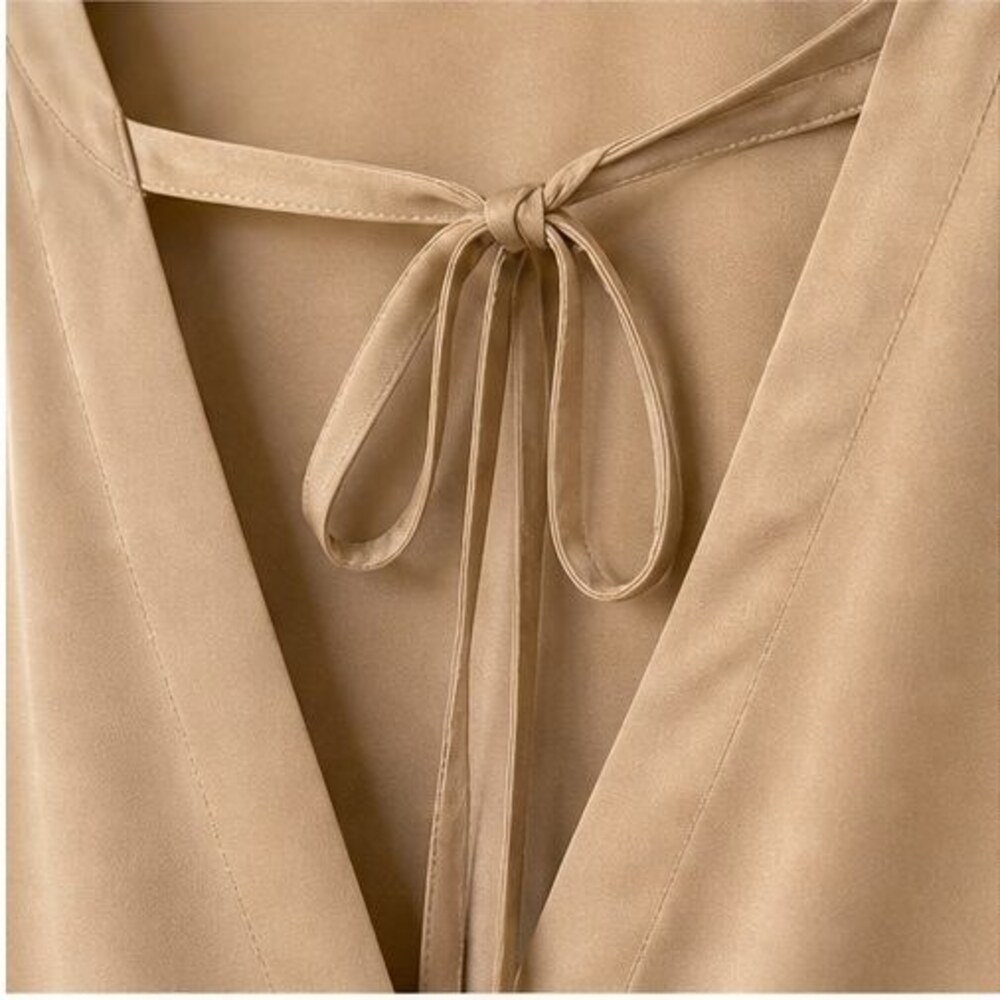 Camel Ruffle Blouse - Picture 4 of 6